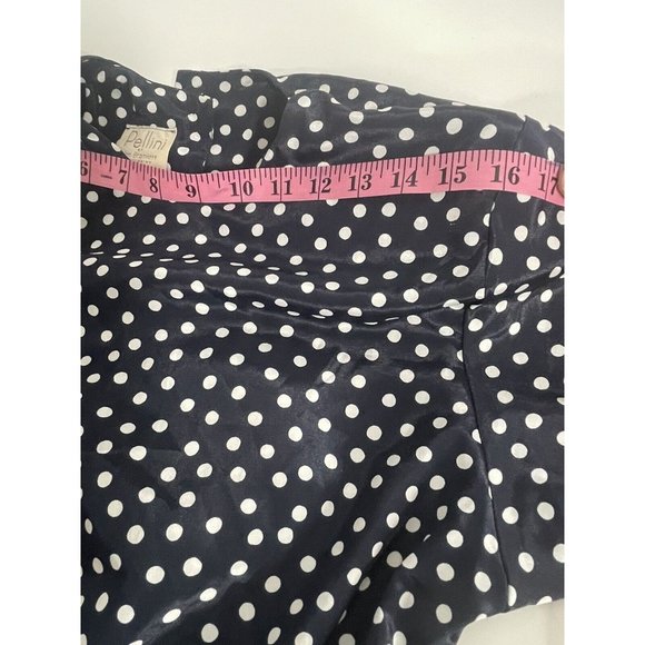 Vtg Pellini 3/4 Sleeve Blue Spotted Midi/maxi Dress Sz 8 Von Bromlett - Picture 9 of 12